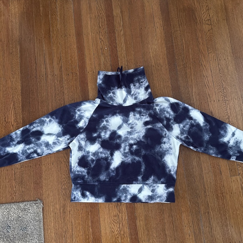 Old Navy Active Cropped Tie Dye Fleece Pullover